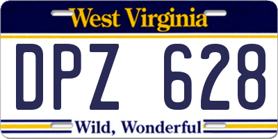 WV license plate DPZ628