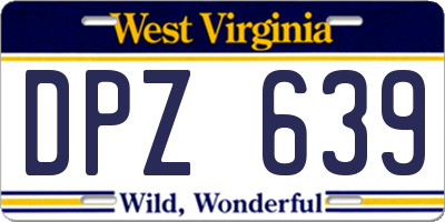 WV license plate DPZ639