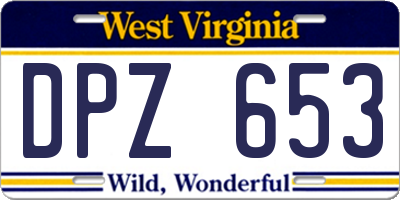 WV license plate DPZ653