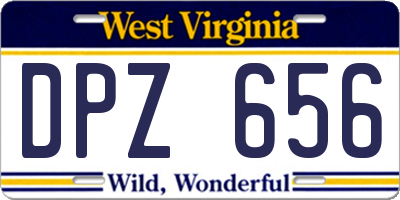 WV license plate DPZ656