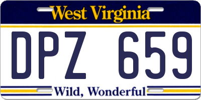 WV license plate DPZ659