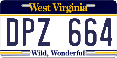 WV license plate DPZ664