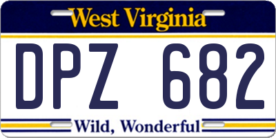 WV license plate DPZ682