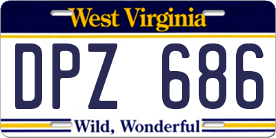 WV license plate DPZ686