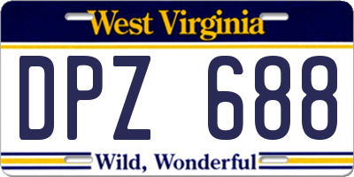 WV license plate DPZ688