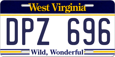 WV license plate DPZ696