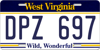 WV license plate DPZ697