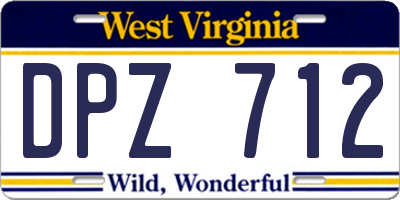 WV license plate DPZ712