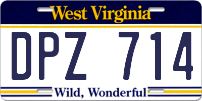 WV license plate DPZ714