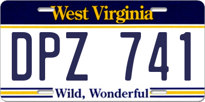 WV license plate DPZ741