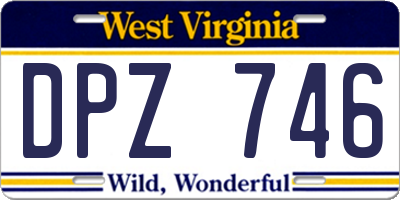 WV license plate DPZ746