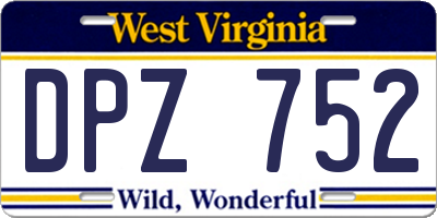 WV license plate DPZ752