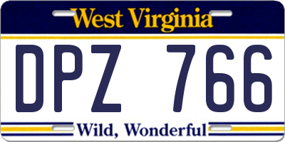 WV license plate DPZ766