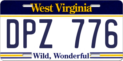 WV license plate DPZ776