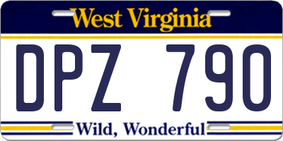 WV license plate DPZ790