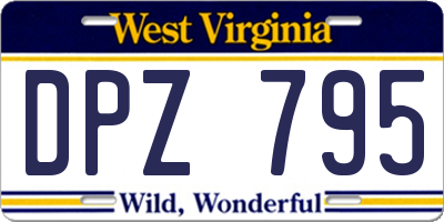 WV license plate DPZ795