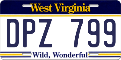 WV license plate DPZ799