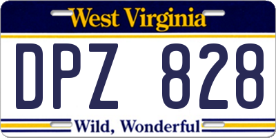 WV license plate DPZ828