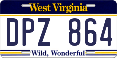 WV license plate DPZ864