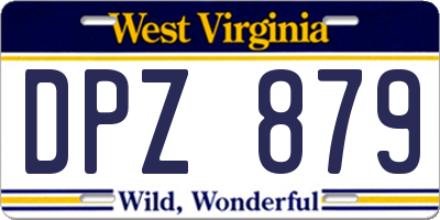 WV license plate DPZ879