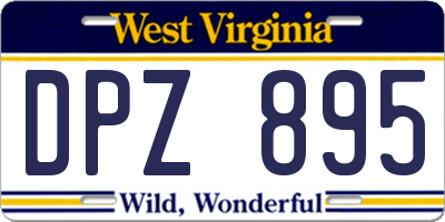 WV license plate DPZ895