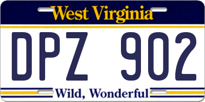 WV license plate DPZ902