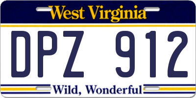 WV license plate DPZ912