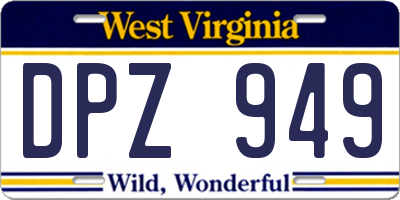 WV license plate DPZ949