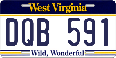 WV license plate DQB591