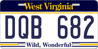 WV license plate DQB682