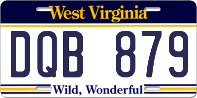 WV license plate DQB879