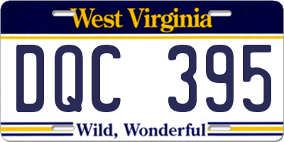 WV license plate DQC395