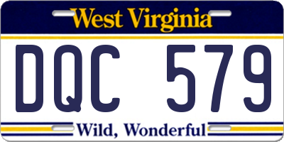 WV license plate DQC579