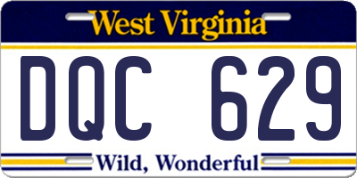 WV license plate DQC629