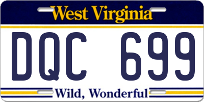 WV license plate DQC699