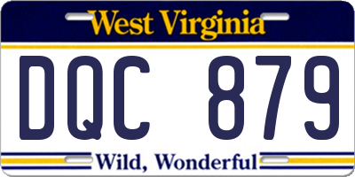 WV license plate DQC879