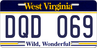 WV license plate DQD069