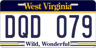 WV license plate DQD079
