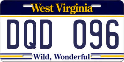 WV license plate DQD096