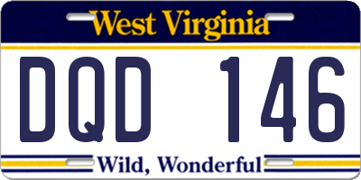 WV license plate DQD146