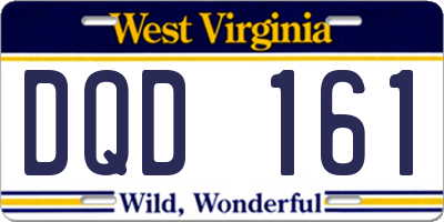 WV license plate DQD161