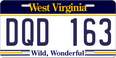 WV license plate DQD163