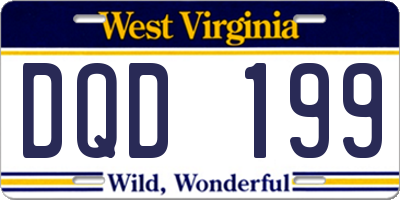 WV license plate DQD199