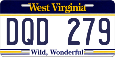 WV license plate DQD279