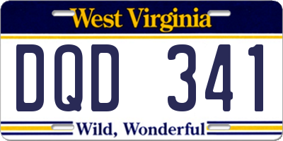 WV license plate DQD341