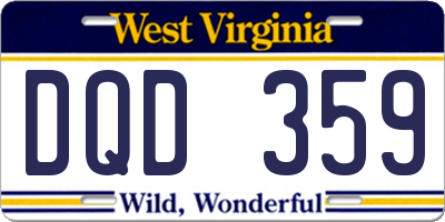 WV license plate DQD359