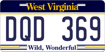 WV license plate DQD369