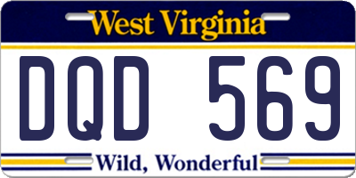 WV license plate DQD569