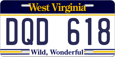 WV license plate DQD618