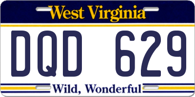 WV license plate DQD629